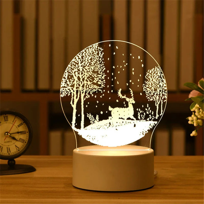 lampe noël élégante cerf 