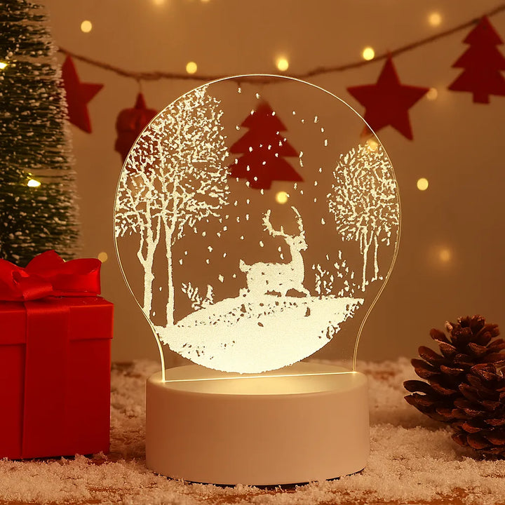 lampe noël élégante cerf festive