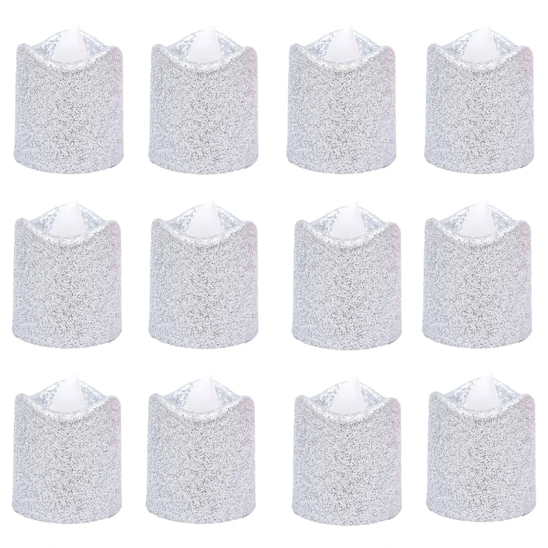 lot de bougies LED argentées mariage