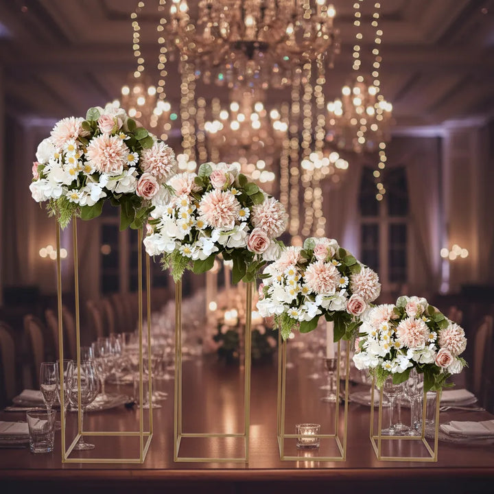 lot de supports à fleurs mariage minimalistes sublime