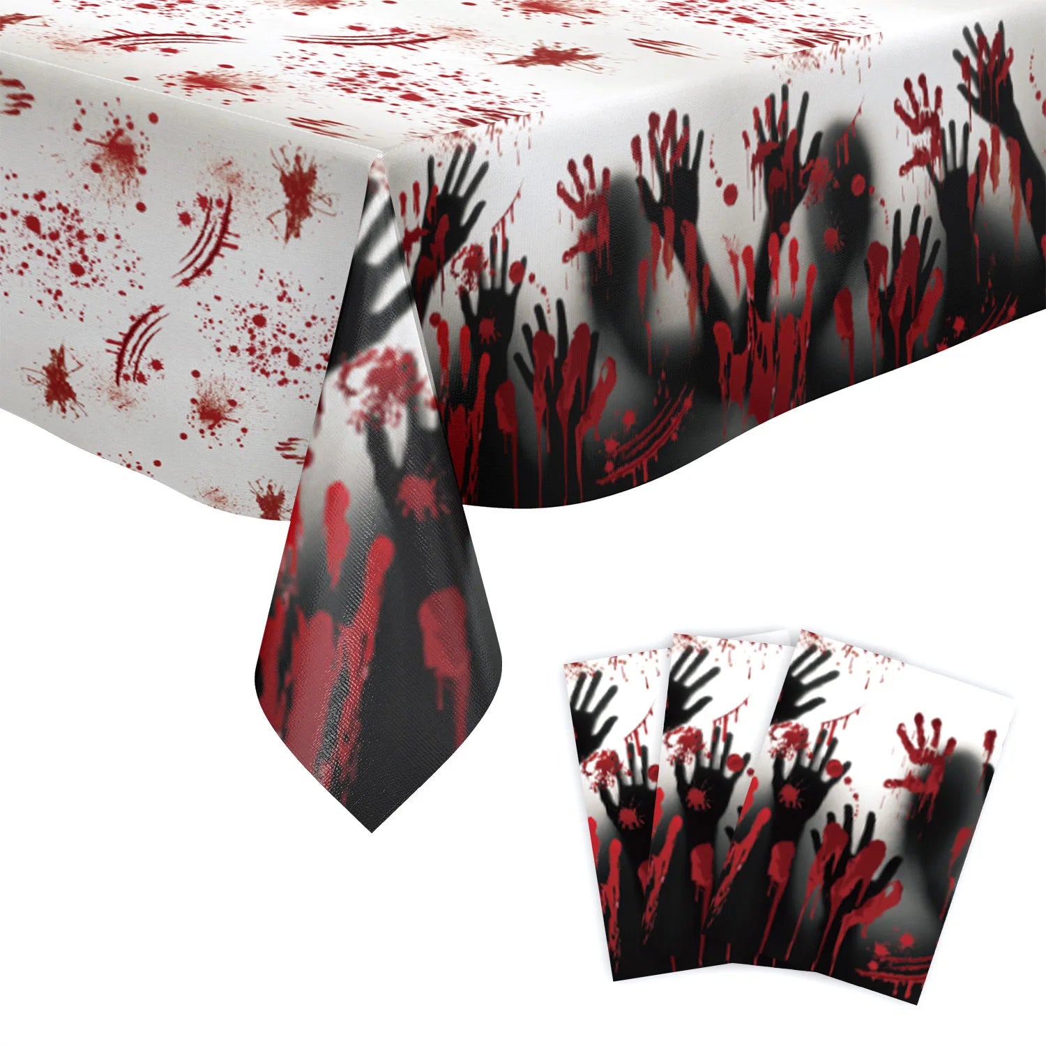 nappe halloween empreinte de mains effrayant