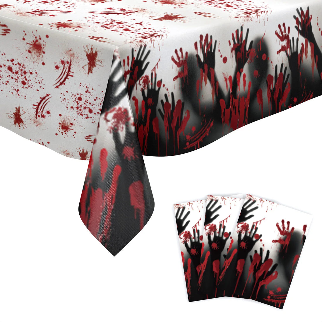 nappe halloween empreinte de mains effrayant