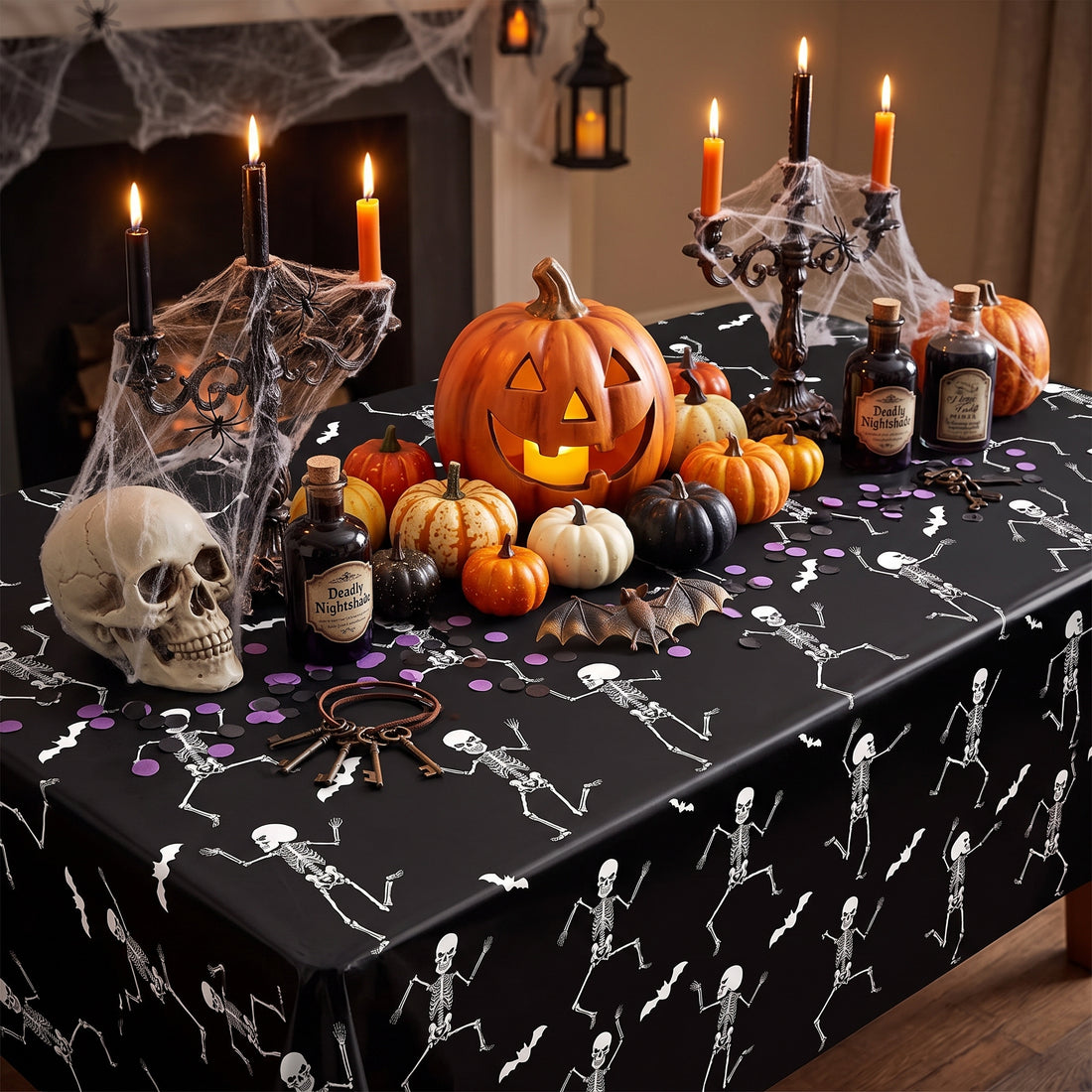 nappe halloween squelette dansant