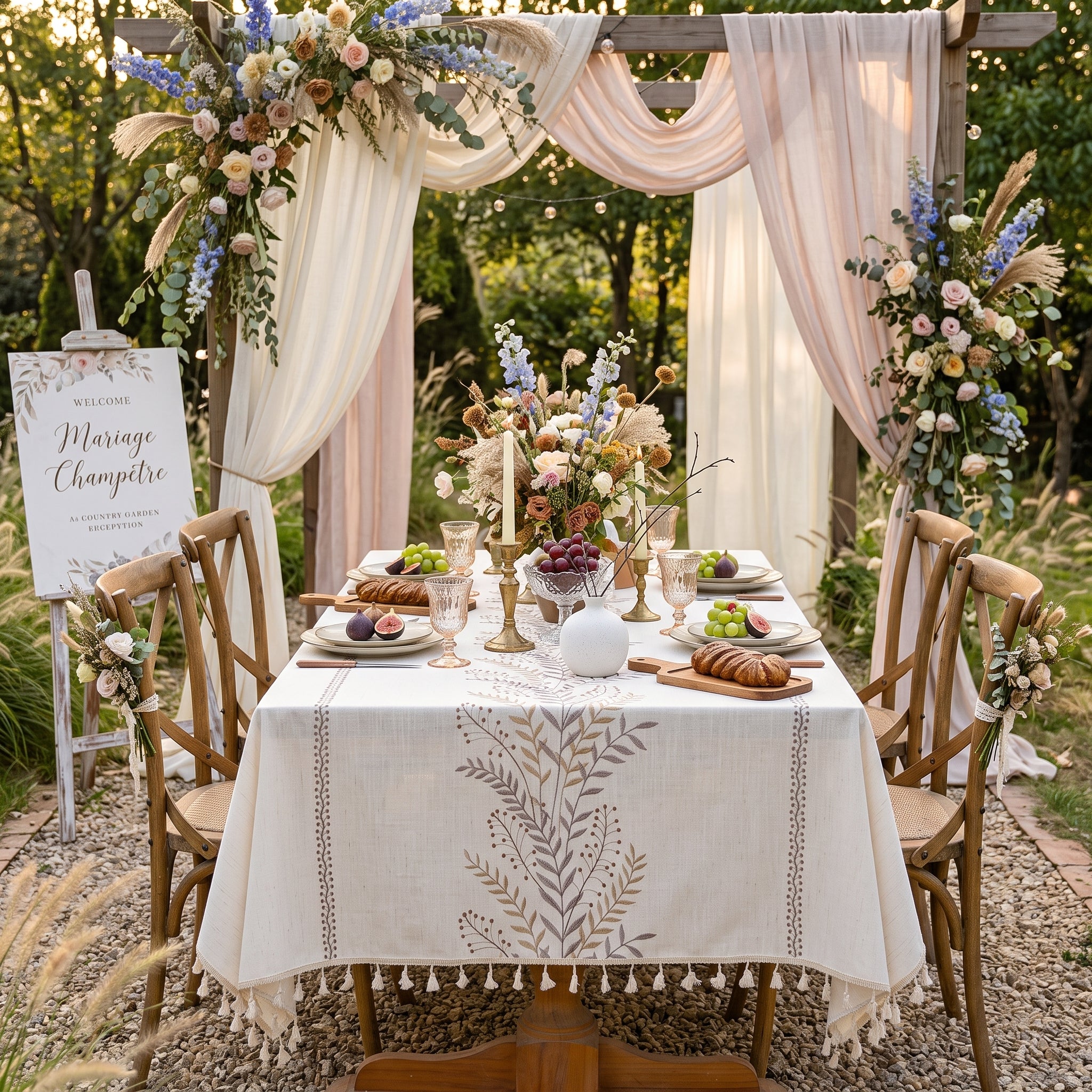 nappe mariage champêtre