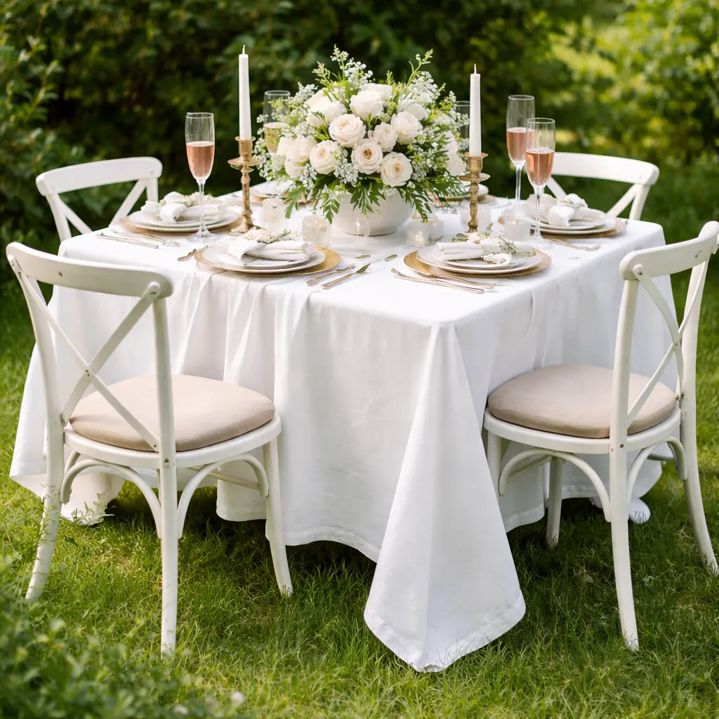 nappe tissu blanche mariage​ 