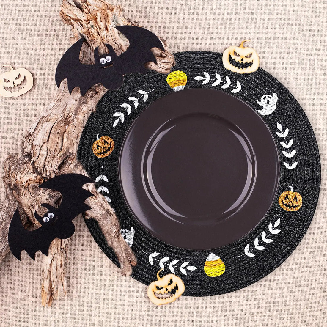 napperon rond halloween élégant spécial