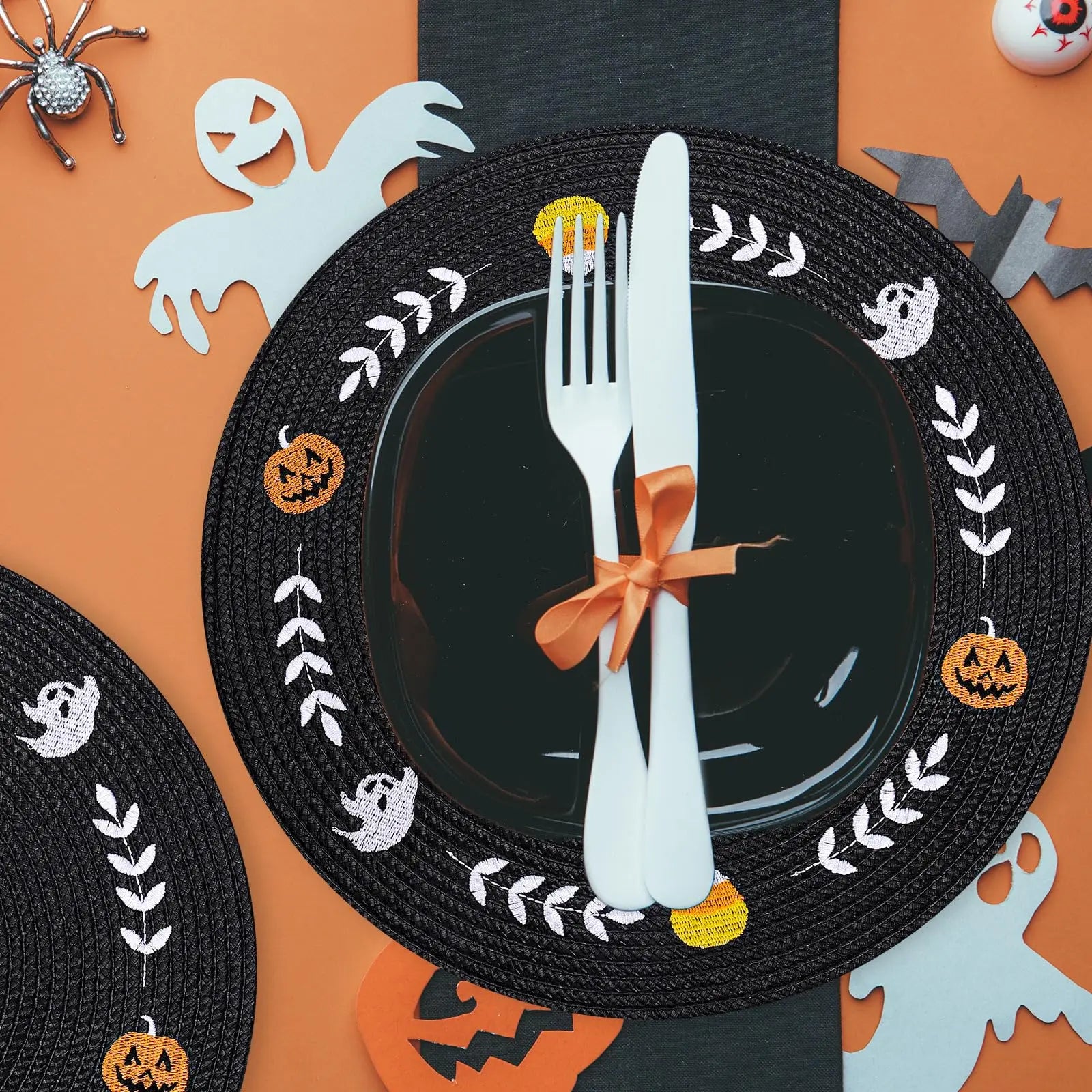 napperon rond halloween élégant unique