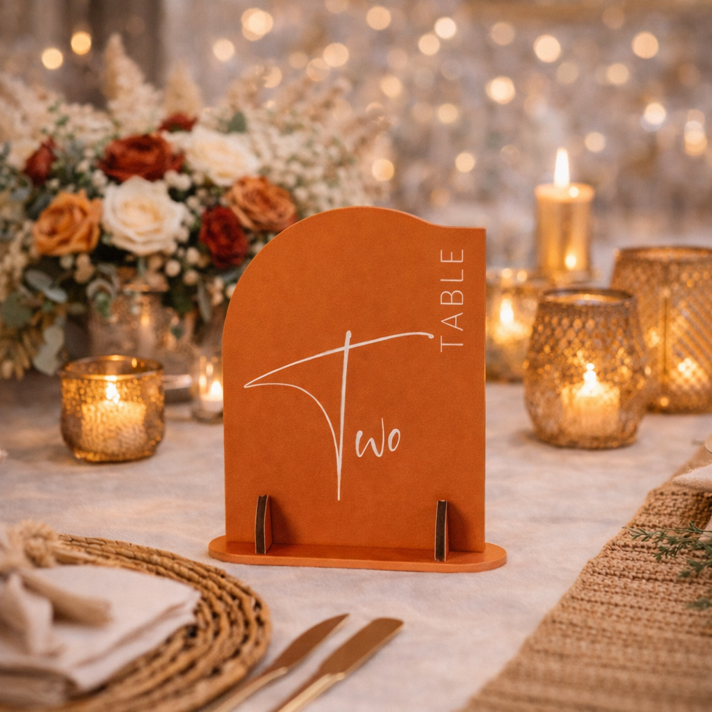  numéro de table demi-arc moderne élégant