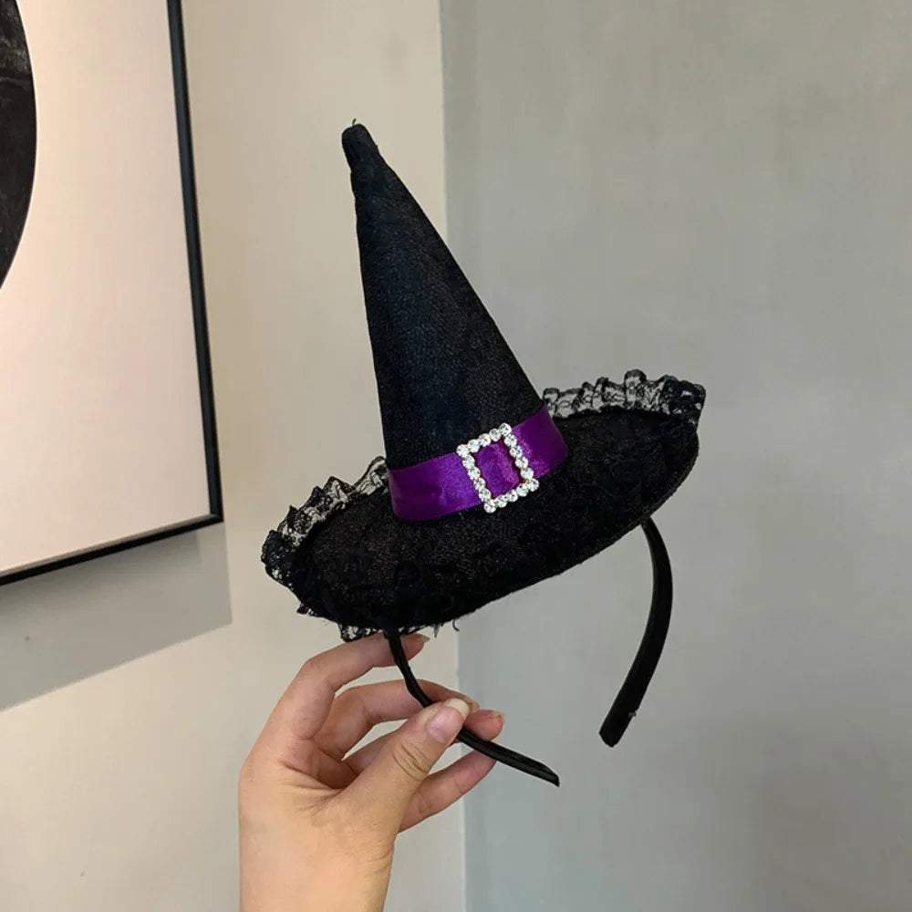 serre-tête chapeau halloween noir chic festive