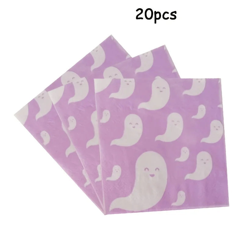 serviette jetable fantôme halloween