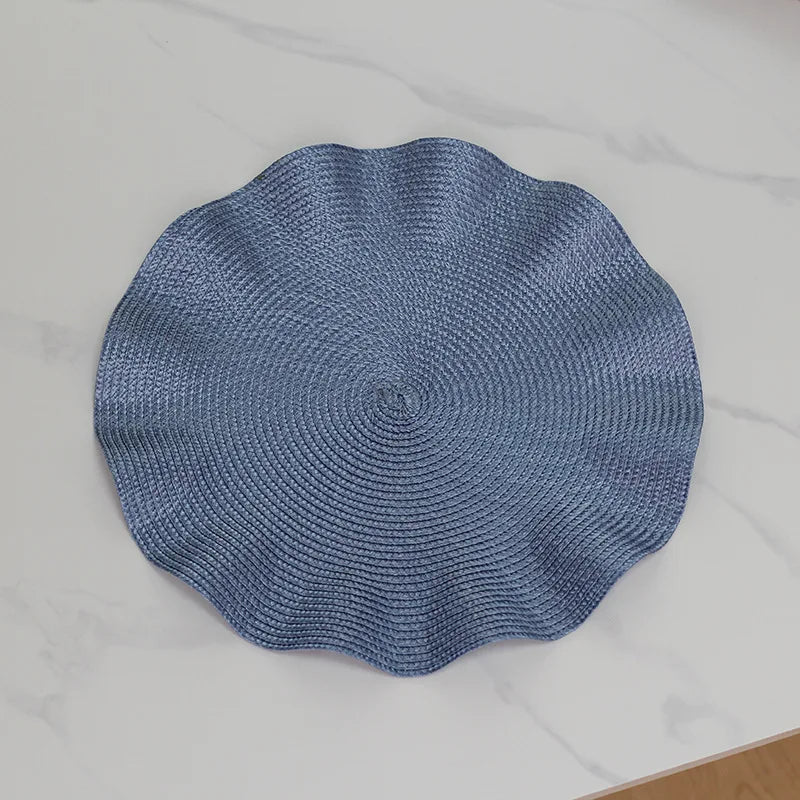set de table bleu chic