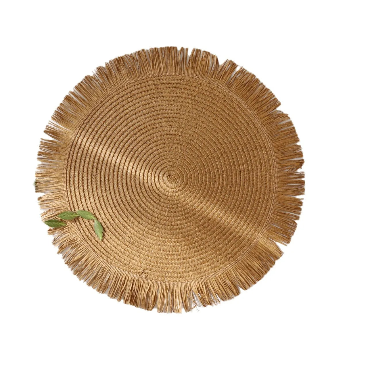 set de table rond à franges unique